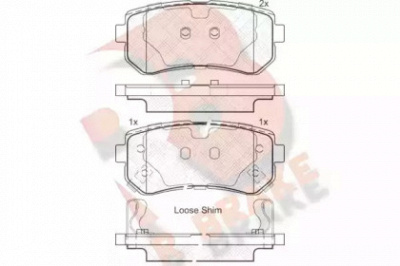 R BRAKE rb1948 -  Комплект тормозных колодок, дисковый тормоз